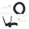 Housoutil 2pcs Coiled Telephone Cord for Landline Phones Detangler Phone Cables Sturdy Soft Signal Stable view 3