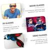 Mikikit 20pcs Stereoscopic Glasses Red and Blue Lenses Movie Glasses Compact for Boys and Girls Adults Travel Home Theater view 2