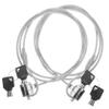 Mikikit 2sets Keyed Laptop Lock Theft Cable Lock for Laptops Desktops Security Compatible view 1