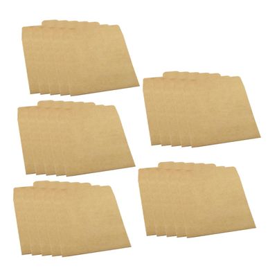 STOBAZA 25pcs Cd Bag Kraft Paper Sealing Cd Envelope Multi-function Portable Music Collectors