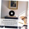 Hemobllo Wooden Record Stand Vinyl Record Holder and Stylish Wall-mounted Cd Storage Rack Display Shelf view 2