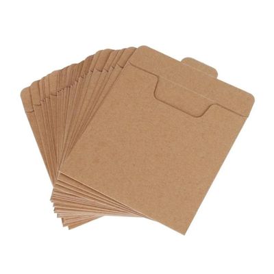 Alipis 25pcs Kraft Paper Cd Bag Multi-function Cd Cover Sealing Dj Sleeves Portable Storage Case