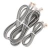 HOMSFOU 3pcs Silver Gray Telephone Cord Phone Cable Extension Cord for Landline Phones view 1