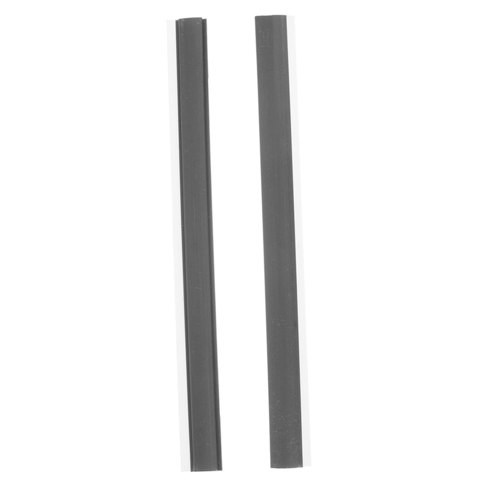 2 Pcs Plastic Dustpan Edge Strip Replacement for Cleaning Use Black