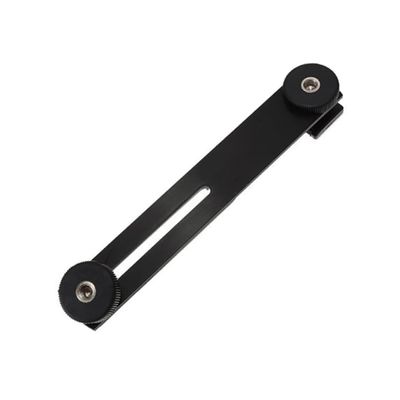 KONTONTY Dual Camera Bracket Mount Mount for Camera Flash Aluminum Alloy Tripod Bracket for Wedding Birthday Video