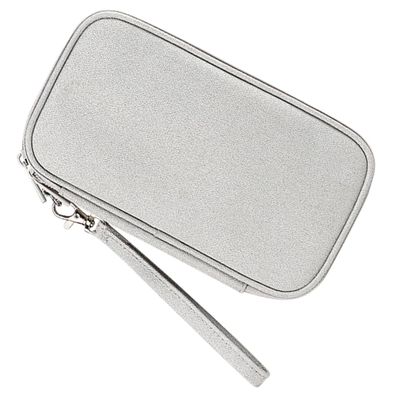Angoily Digital Accessories Organizer Bag Portable Storage Pouch for Charging Cables Power Banks and Hard Drives Multi-section Travel Case Elegant Gray Durable Design