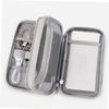 Angoily Digital Accessories Organizer Bag Portable Storage Pouch for Charging Cables Power Banks and Hard Drives Multi-section Travel Case Elegant Gray Durable Design view 4