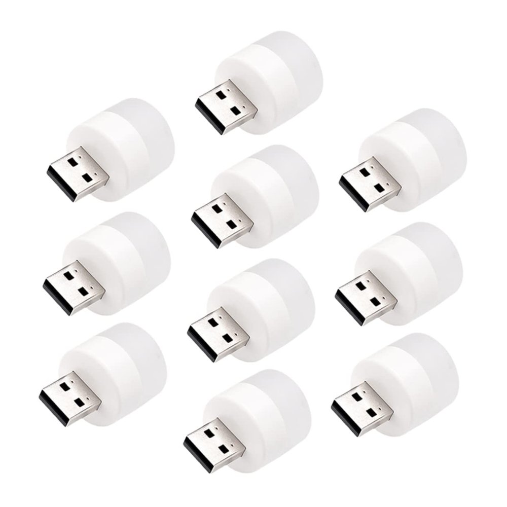 ARTIBETTER 10pcs USB Night Light Frosted Led Lamp for Boys and Girls Soft Lighting for Home Hotel Car Bedside Night Light