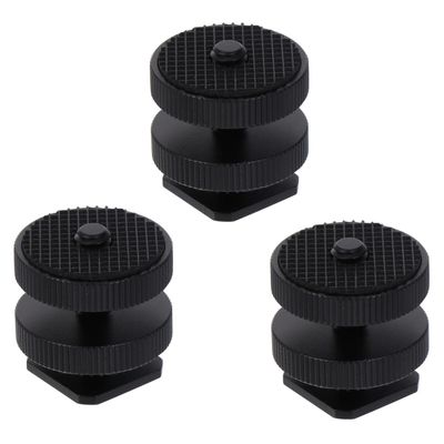 ARTIBETTER Tripod Accessories Mount with 1/4 Inch Screw Hot Shoe Adapter for Camera Flash Led Light Microphone DSLR Photography Equipment