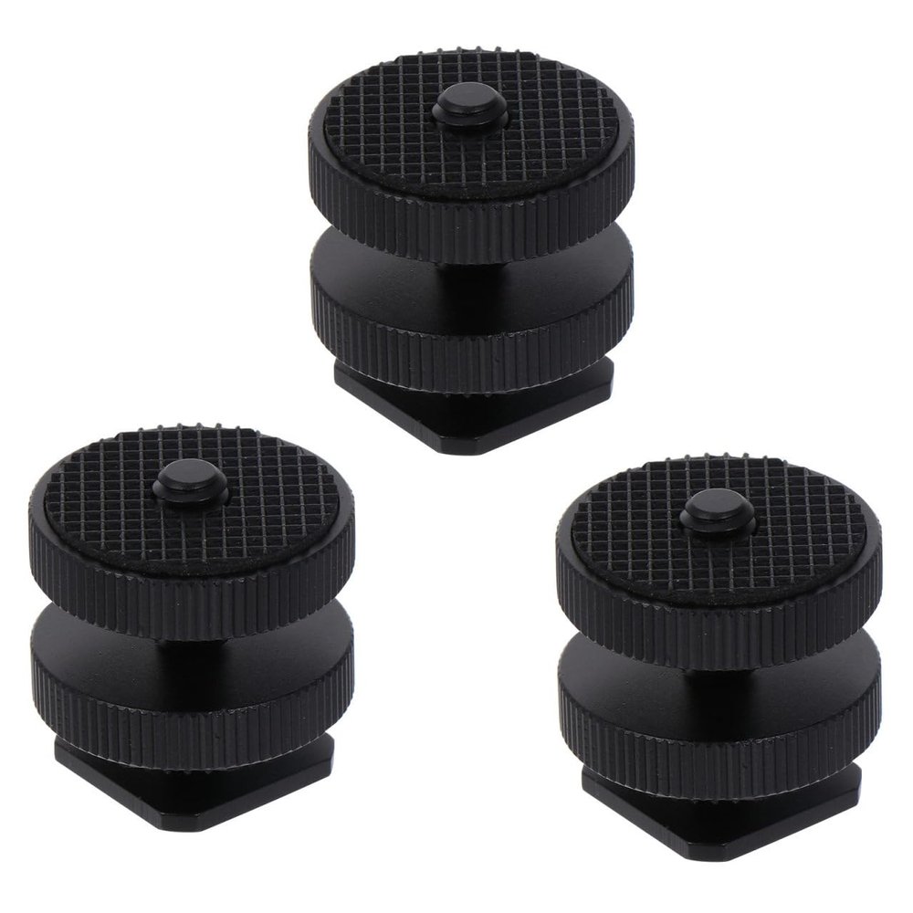 ARTIBETTER Tripod Accessories Mount with 1/4 Inch Screw Hot Shoe Adapter for Camera Flash Led Light Microphone DSLR Photography Equipment