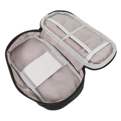 Angoily Portable Power Bank Organizer Bag Large Dual-layer Oxford Cloth Case for Usb Cables and Electronics Accessories Travel-friendly with Durable Zipper and Comfortable Hand Strap