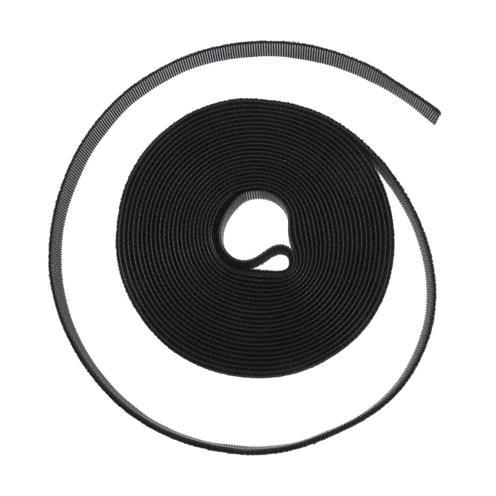 OSALADI 1roll Cable Ties Self Gripping Wire Management Straps Hook and Fasteners for Organizing Cords and Cables for Use Black