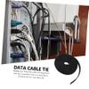 OSALADI 1roll Cable Ties Self Gripping Wire Management Straps Hook and Fasteners for Organizing Cords and Cables for Use Black view 3