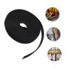 OSALADI 1roll Cable Ties Self Gripping Wire Management Straps Hook and Fasteners for Organizing Cords and Cables for Use Black view 4