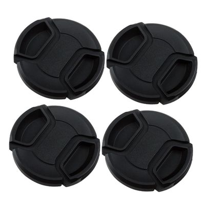jojofuny 4pcs Center Pinch Camera Lens Covers Dust Protection for DSLR Lenses Diameter for Photographers to Prevent Scratches and Damage
