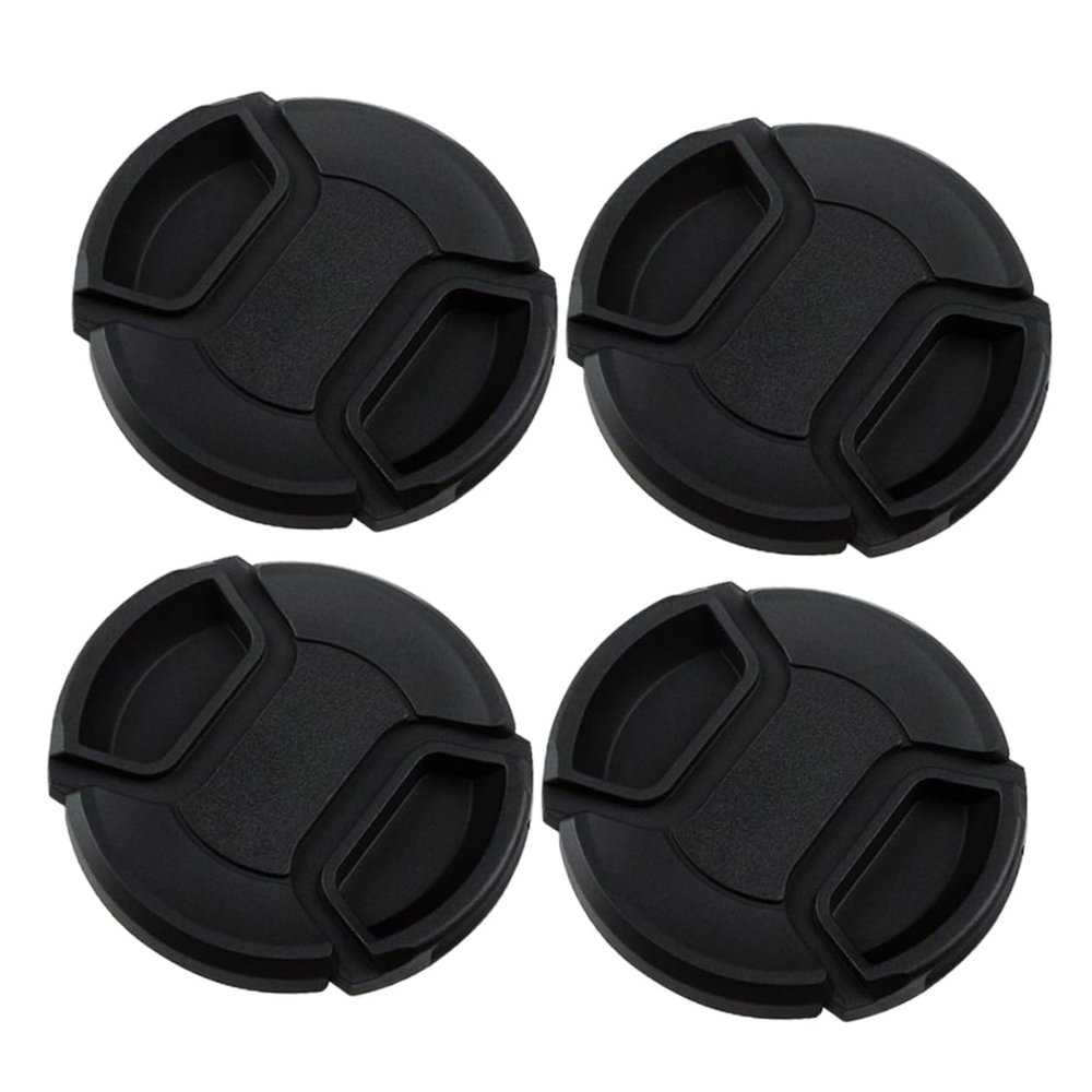 jojofuny 4pcs Center Pinch Camera Lens Covers Dust Protection for DSLR Lenses Diameter for Photographers to Prevent Scratches and Damage