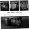 jojofuny 4pcs Center Pinch Camera Lens Covers Dust Protection for DSLR Lenses Diameter for Photographers to Prevent Scratches and Damage view 2