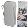 OSALADI Double Storage Bag Cable Management Bag for Electronics Zipper Closure Portable Cord Organizer Case view 4