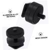 CAXUSD 3pcs Double Layer Hot Shoe Mount Adapter for Cameras Metal Flash Bracket Screw for Photography Accessories view 3