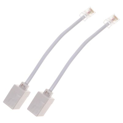 BRIGHTFUFU 2pcs Rj11 to Adapter Coax Ethernet to Phone Line Converter to Phone Adapter