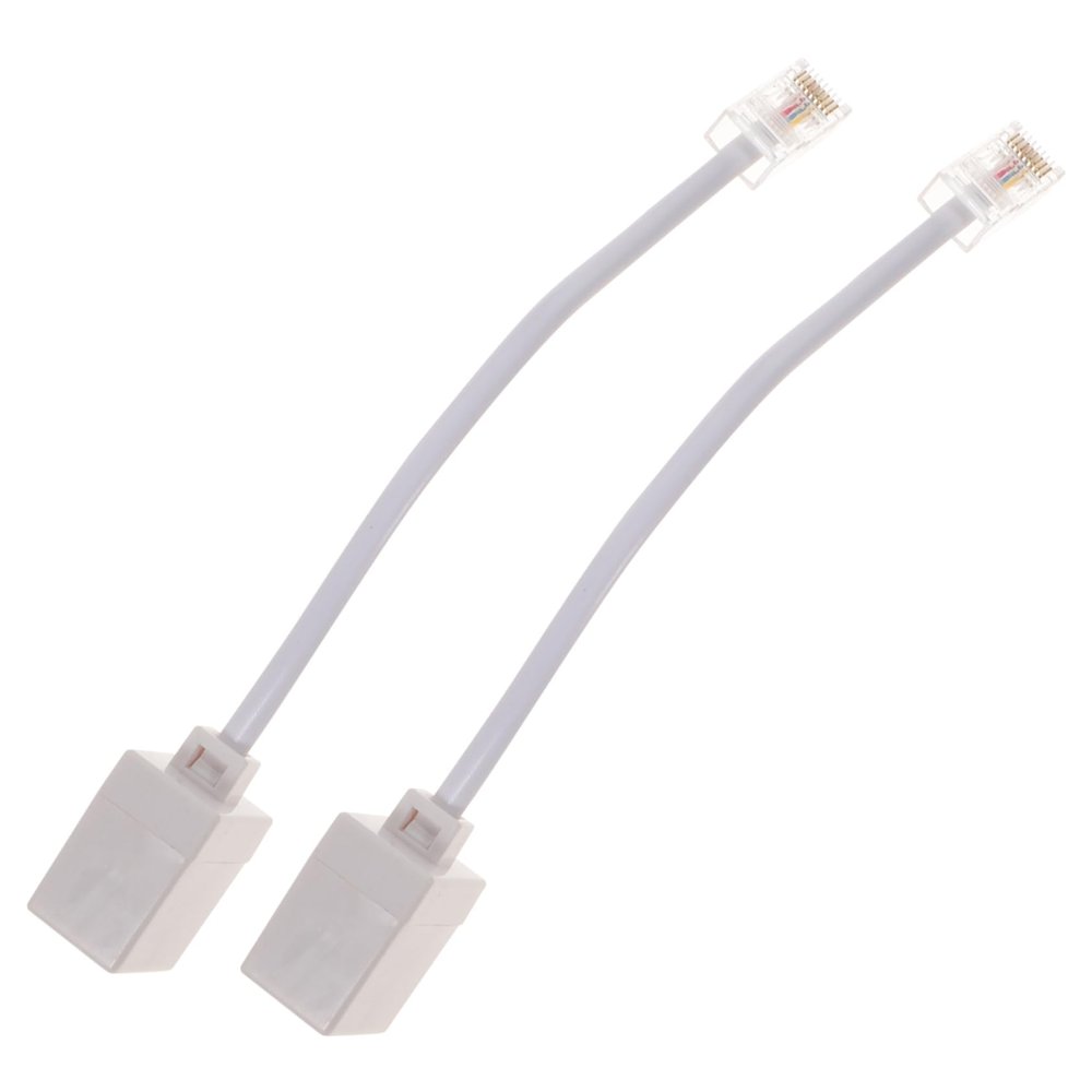 BRIGHTFUFU 2pcs Rj11 to Adapter Coax Ethernet to Phone Line Converter to Phone Adapter