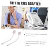 BRIGHTFUFU 2pcs Rj11 to Adapter Coax Ethernet to Phone Line Converter to Phone Adapter view 2