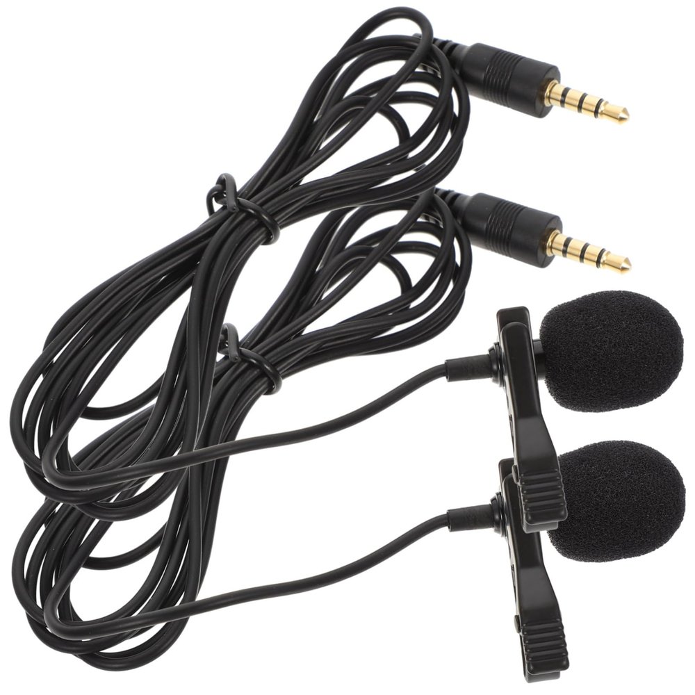 Abaodam Tiny Microphone for Recording Lapel Mic Replacement for Computer Phone and Camera