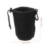 BRIGHTFUFU 3pcs Compact Camera Lens Case Drawstring Storage Bag for Dslr Lenses Travel Lens Protector with Carabiner Outdoor Photography Accessories view 2