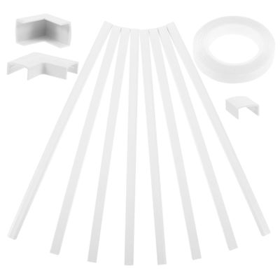 ARTIBETTER 1set Wall Cable Hider Cord Cover Kit for Concealing Cords Easy to Install Wire for Wall-Mounted Tvs White