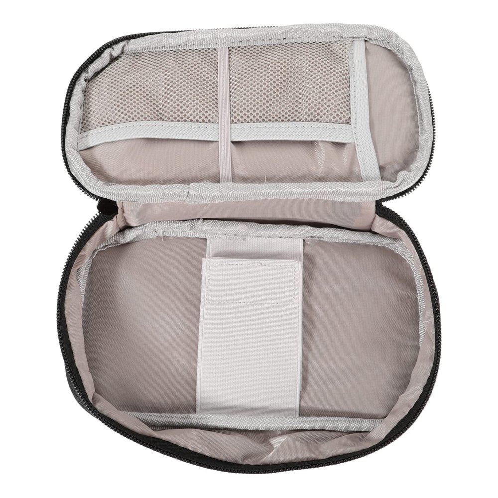 Angoily Power Bank Organizer Case Portable Digital Accessories Storage Bag for Travel Large Dual-layer Oxford Cloth Design Scratch and Lightweight for Data Cables and Earbuds