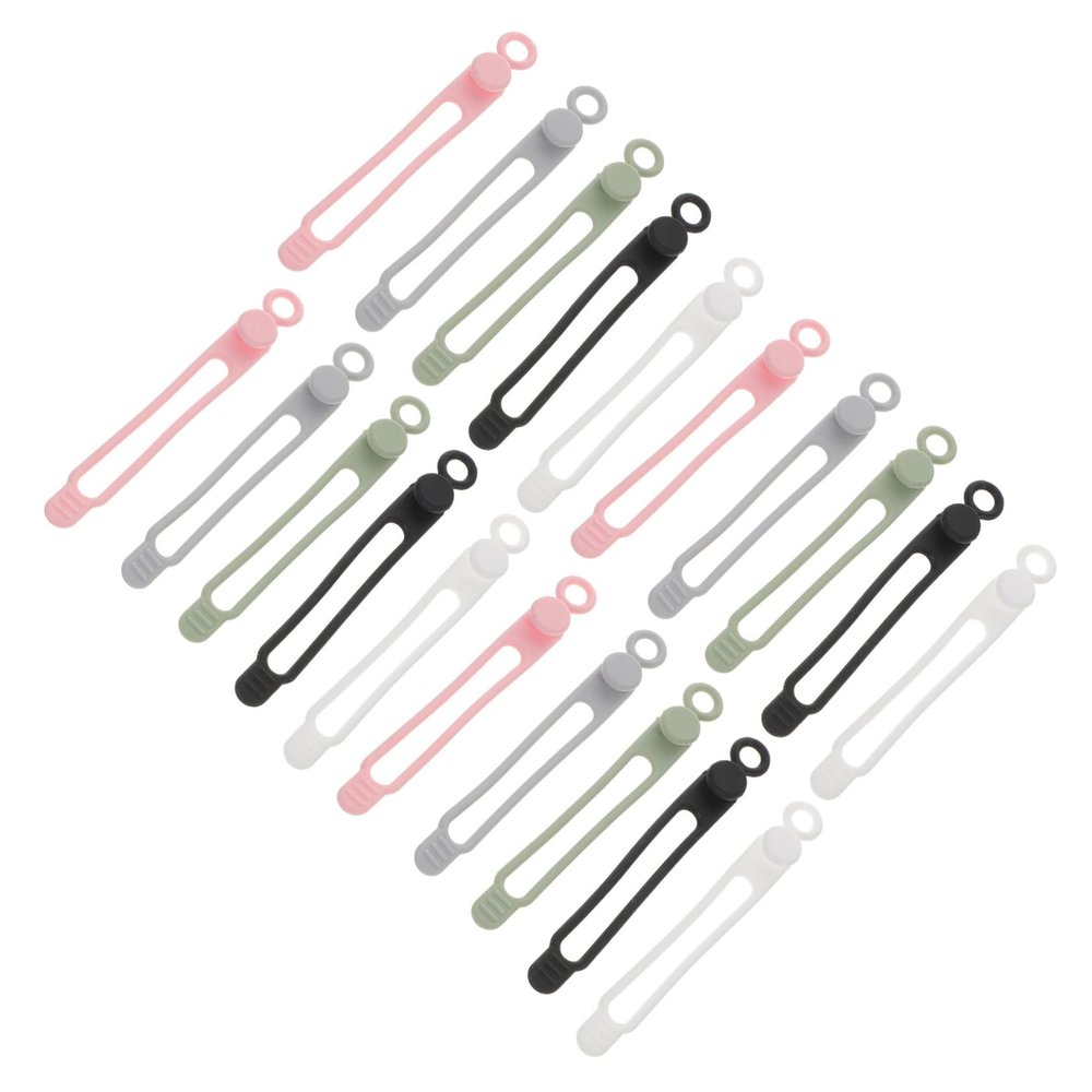 CIYODO 20pcs USB Cable Organizer Clips Cable Ties Design for Desktop Home Use