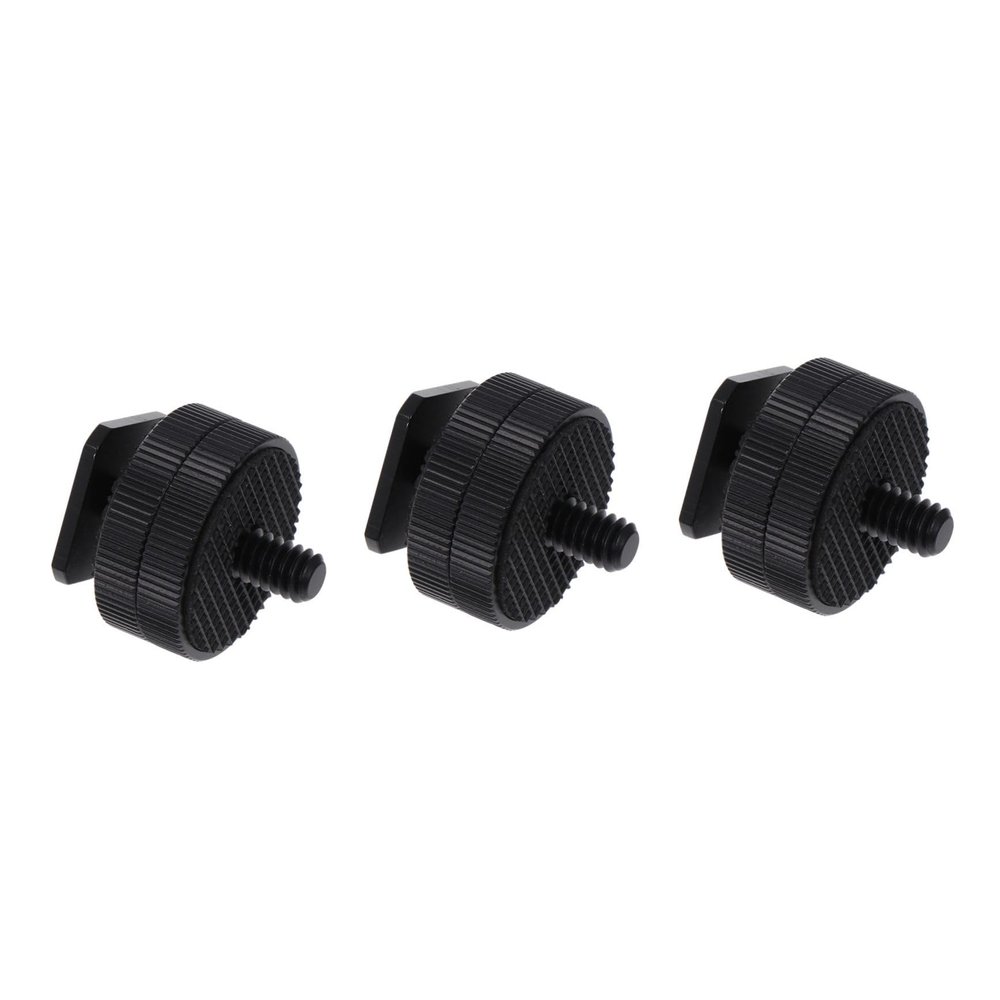 BRIGHTFUFU 3pcs Cold Shoe Mount Flash Adapter Bracket Metal Dual Layer Mounting Accessory for DSLR Microphone Led Light and Monitors Easy Installation Durable