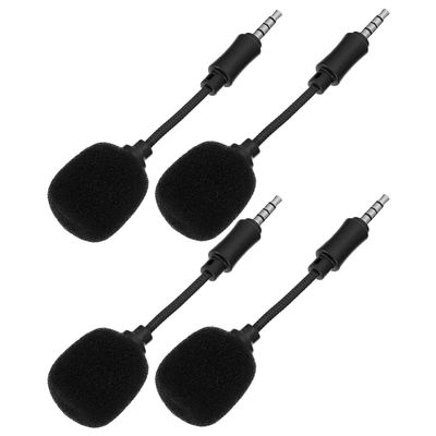 WESIEVYA 4pcs Portable Noise Canceling Microphone for Omnidirectional Mic for Laptop and Phone Play Design for Streaming and Podcasting
