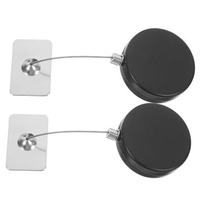 FOYTOKI 2pcs Retractable Security Cable Lock Automatic Telescopic Lock for Security Cable Padlock Remote Control Steel Wire Rope