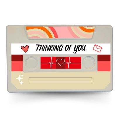 Customizable Cassette Tapes  Personalize with Your Name, Record Your Voice, and Create Unique Gifts! Lightweight & Perfect for Keepsakes, Music, or Special Occasions (Thinking of You Edition)