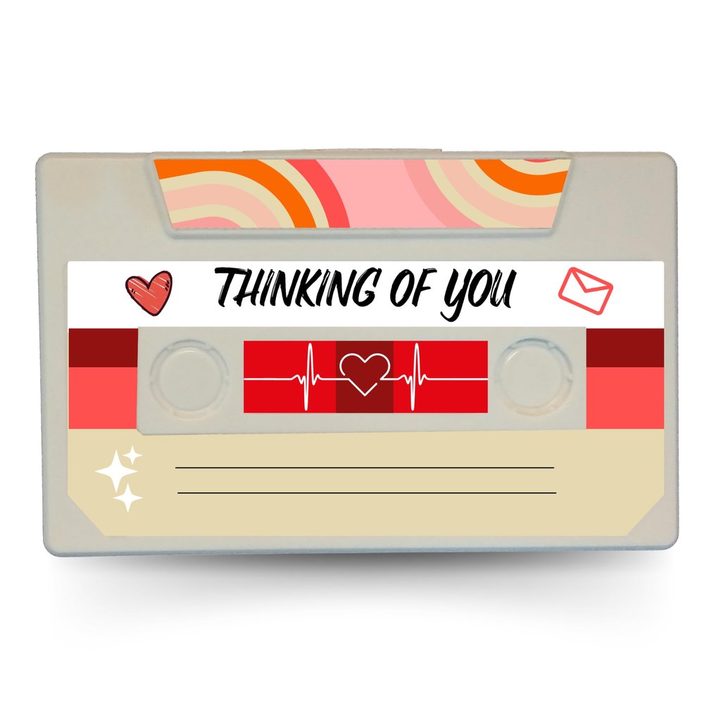 Customizable Cassette Tapes  Personalize with Your Name, Record Your Voice, and Create Unique Gifts! Lightweight & Perfect for Keepsakes, Music, or Special Occasions (Thinking of You Edition)