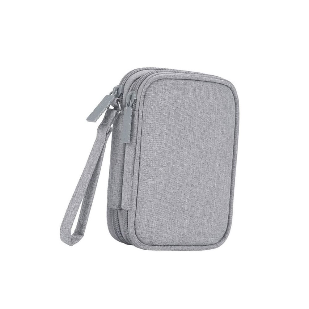 CAXUSD Data Cable Organizer Pouch for Earphones and Chargers Durable Travel Accessory Holder for Electronics Compact Single-layer Design for Home and Business Trips