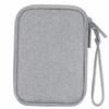Angoily Multi-function Earphone Storage Bag Durable Data Cable Organizer Pouch for Travel Compact Sundries Holder for Chargers Earphones and Accessories Single-layer Gray view 1