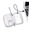Angoily Multi-function Earphone Storage Bag Durable Data Cable Organizer Pouch for Travel Compact Sundries Holder for Chargers Earphones and Accessories Single-layer Gray view 2