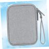 Angoily Multi-function Earphone Storage Bag Durable Data Cable Organizer Pouch for Travel Compact Sundries Holder for Chargers Earphones and Accessories Single-layer Gray view 3