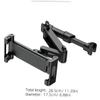 FELTECHELECTR 360 Rotatable Car Headrest Tablet Phone Holder Easy Installation for Car view 2