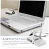 DOITOOL 2pcs Foldable Laptop Riser Stand Height Ergonomic Notebook Holder for Desk Lightweight Laptop Stand for Use view 4