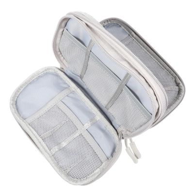 Angoily 1pc Electronics Organizer Travel Case Multi-functional Portable Bag for Cables Chargers and Accessories Compact Storage for Travel and Daily Use Grey