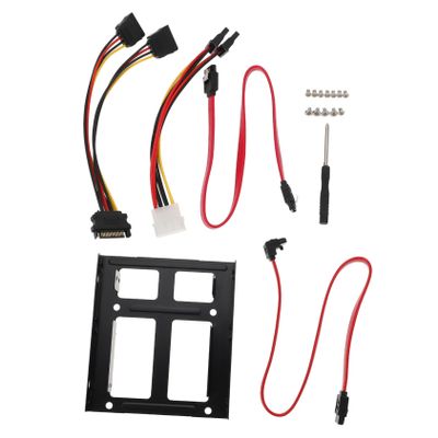 CIYODO 1set Hard Drive Adapter Kit Power Cable Dual Ssd Mounting Bracket for Easy Installation and Versatile Setup