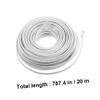 CAXUSD 20m Pc Telephone Extension Cord White Landline Wire for Fax Modem Answering Machine Transmission Durable Design for Use view 2