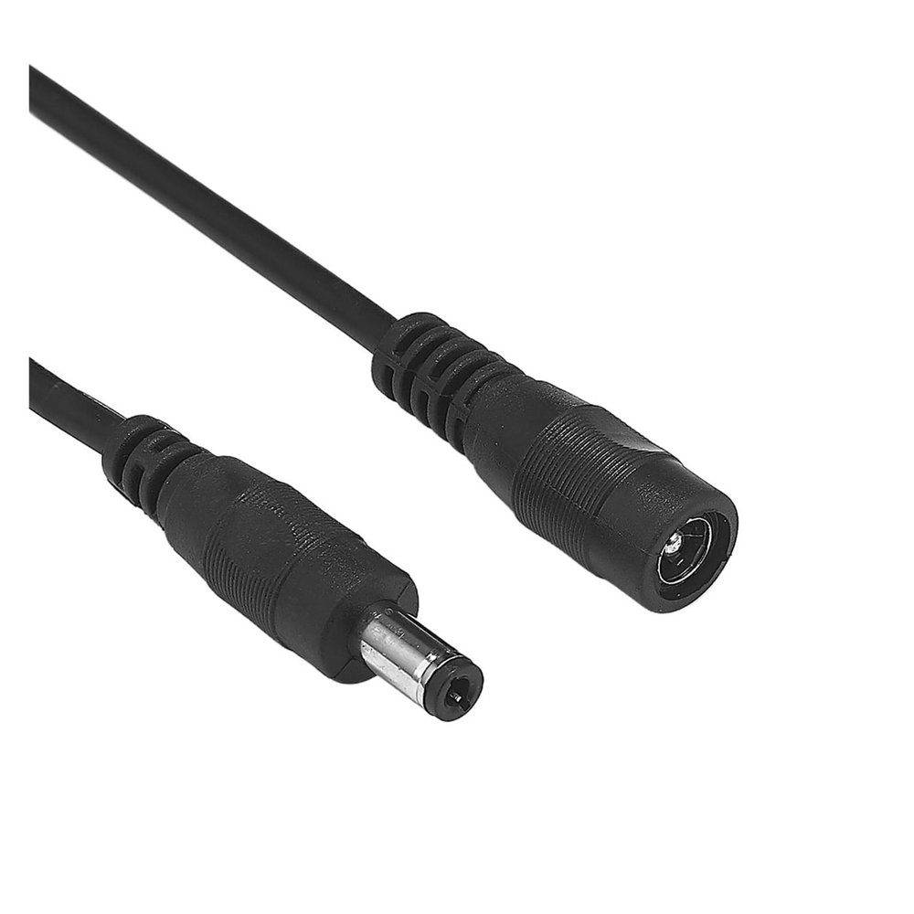 5.5mm 2.1mm Jack Power Extension Cord 1-10m Copper Wires 5V 12V DC Connector Cable Fit for LED Strip Solar Panel CCTV Camera Router(22AWG Black,1M_10 PCS)