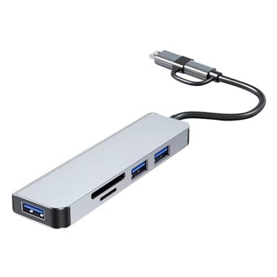 OSALADI USB Hub Expander USB Connector Card Reader Portable for Laptop Computer and Peripheral Devices