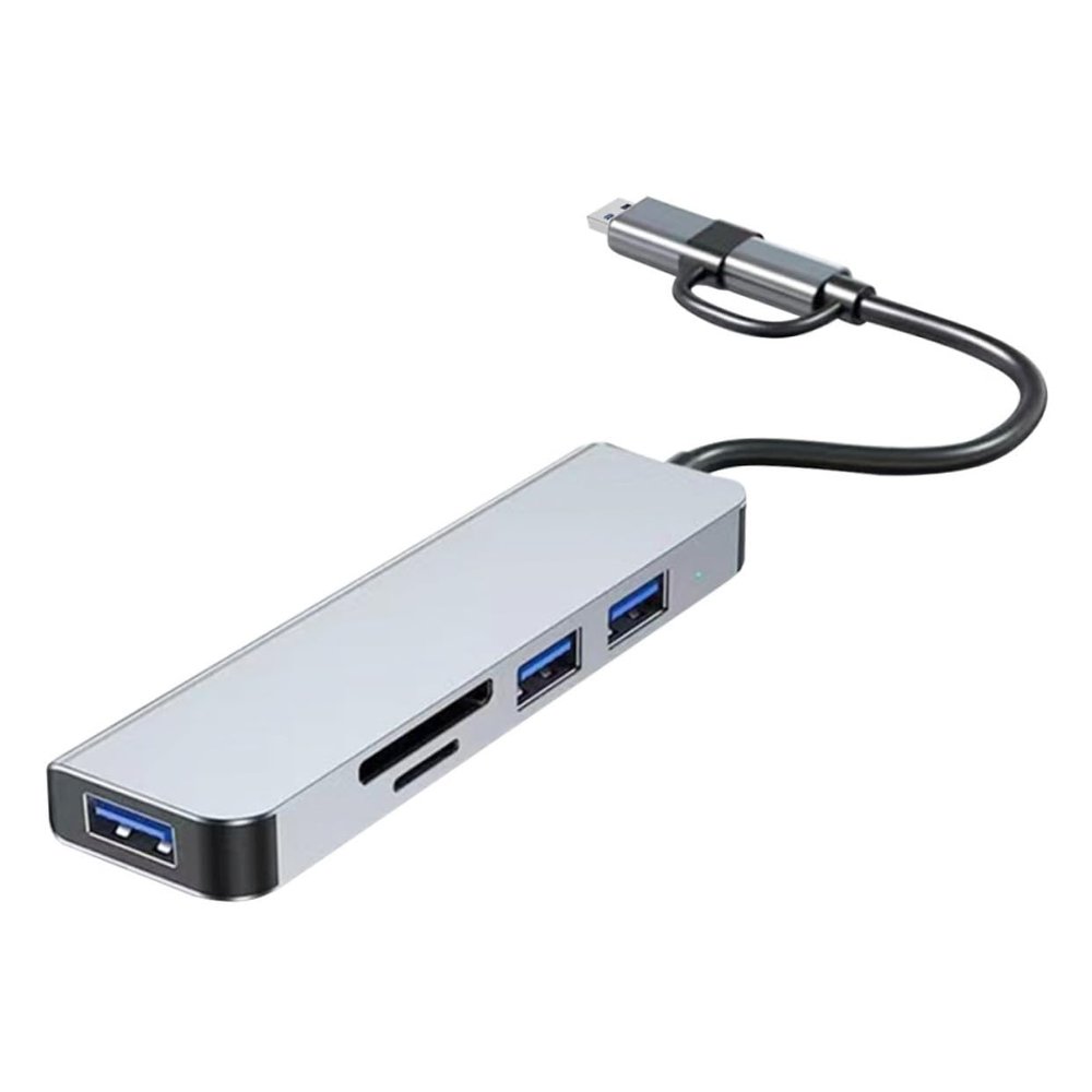 OSALADI USB Hub Expander USB Connector Card Reader Portable for Laptop Computer and Peripheral Devices