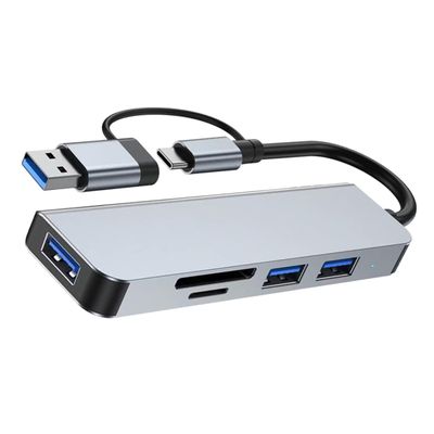 CIYODO USB Hub Expander USB Connectors for Laptop Type Compatible High-Speed Data Transfer Card Reader Portable and Easy to Use