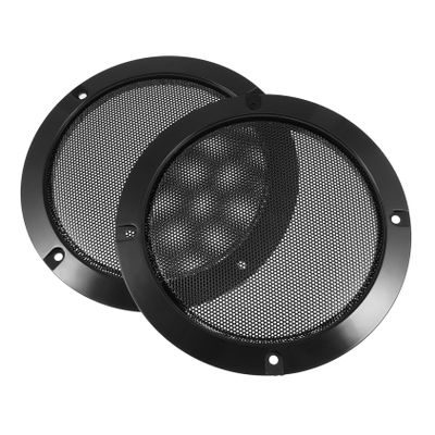 OSALADI 2pcs Creative Speaker Protection Net Crash Audio Decorative Cover for Home and Car Speakers Easy to Install Black Mesh Design